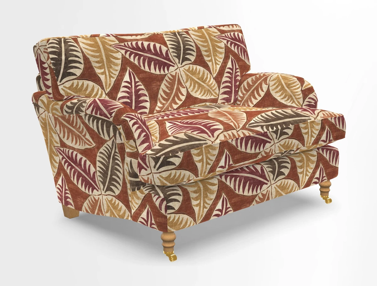 Alwinton snuggler in Lumino Velvet Wine