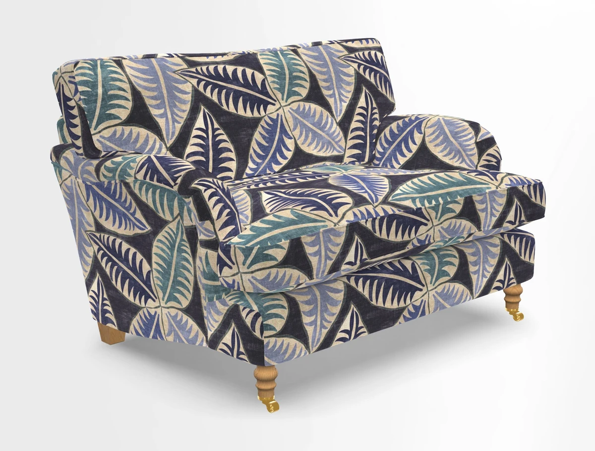 Alwinton snuggler in Lumino Velvet Wine