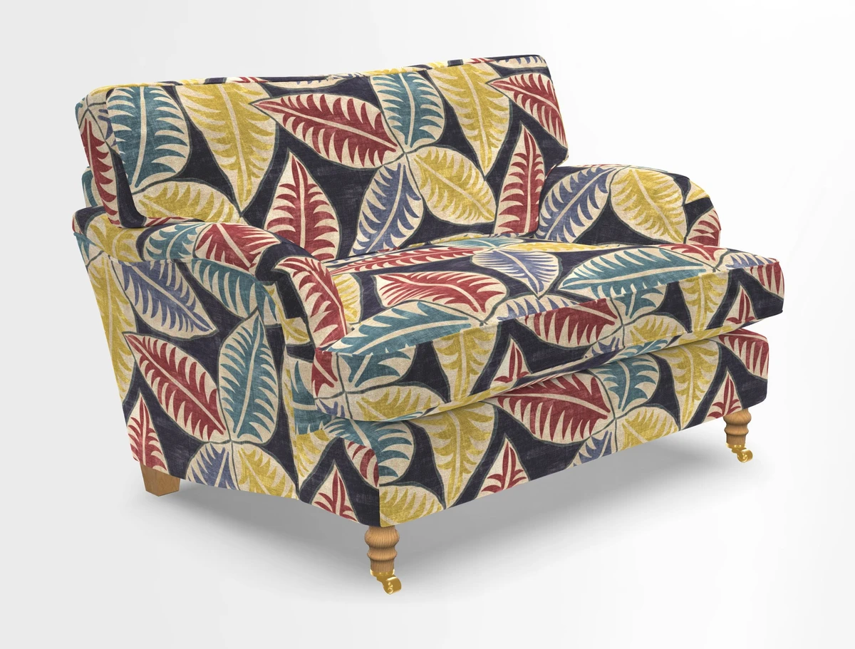 Alwinton snuggler in Lumino Velvet Wine