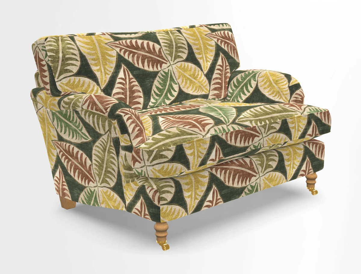 Alwinton snuggler in Lumino Velvet Wine