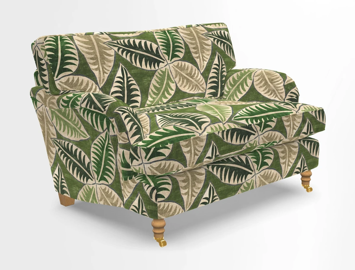 Alwinton snuggler in Lumino Velvet Wine