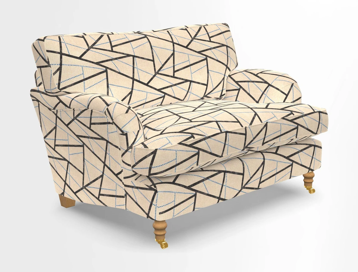 Alwinton snuggler in Lumino Velvet Wine