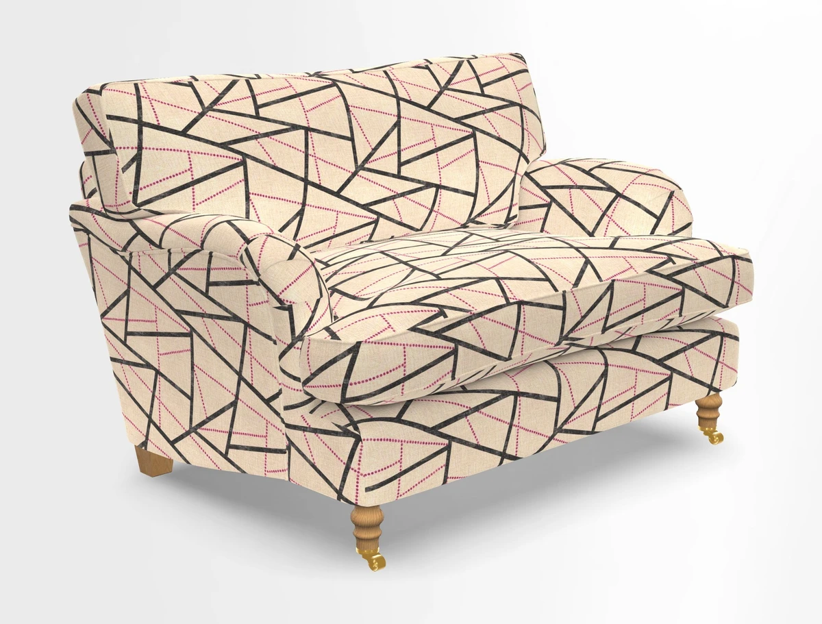 Alwinton snuggler in Lumino Velvet Wine