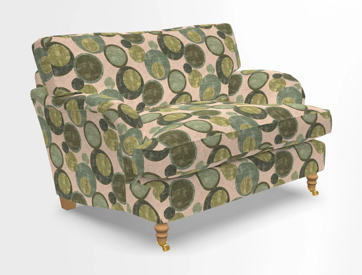 Alwinton snuggler in Lumino Velvet Wine