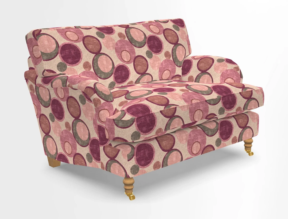 Alwinton snuggler in Lumino Velvet Wine
