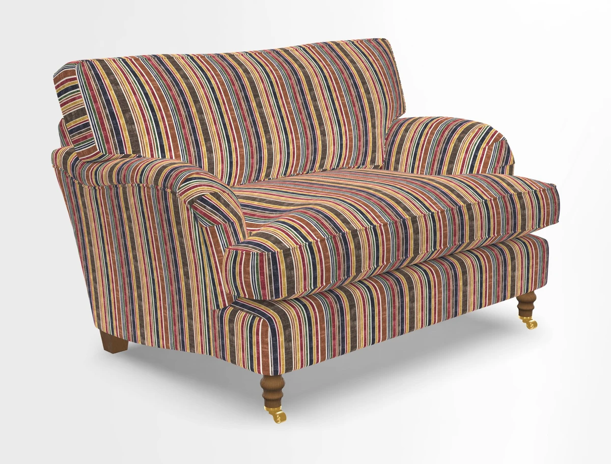 Alwinton snuggler in Lumino Velvet Wine