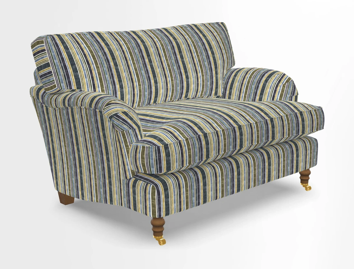 Alwinton snuggler in Lumino Velvet Wine
