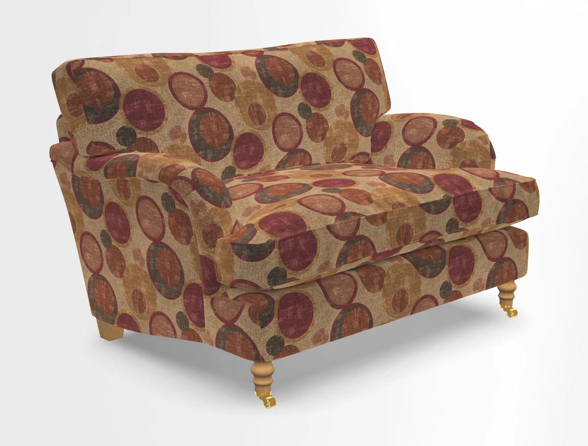 Alwinton snuggler in Lumino Velvet Wine