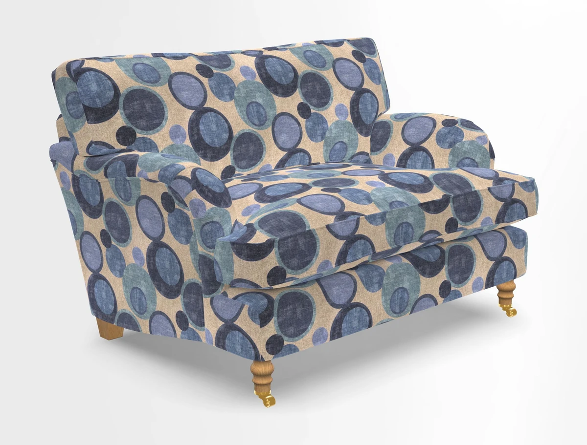 Alwinton snuggler in Lumino Velvet Wine