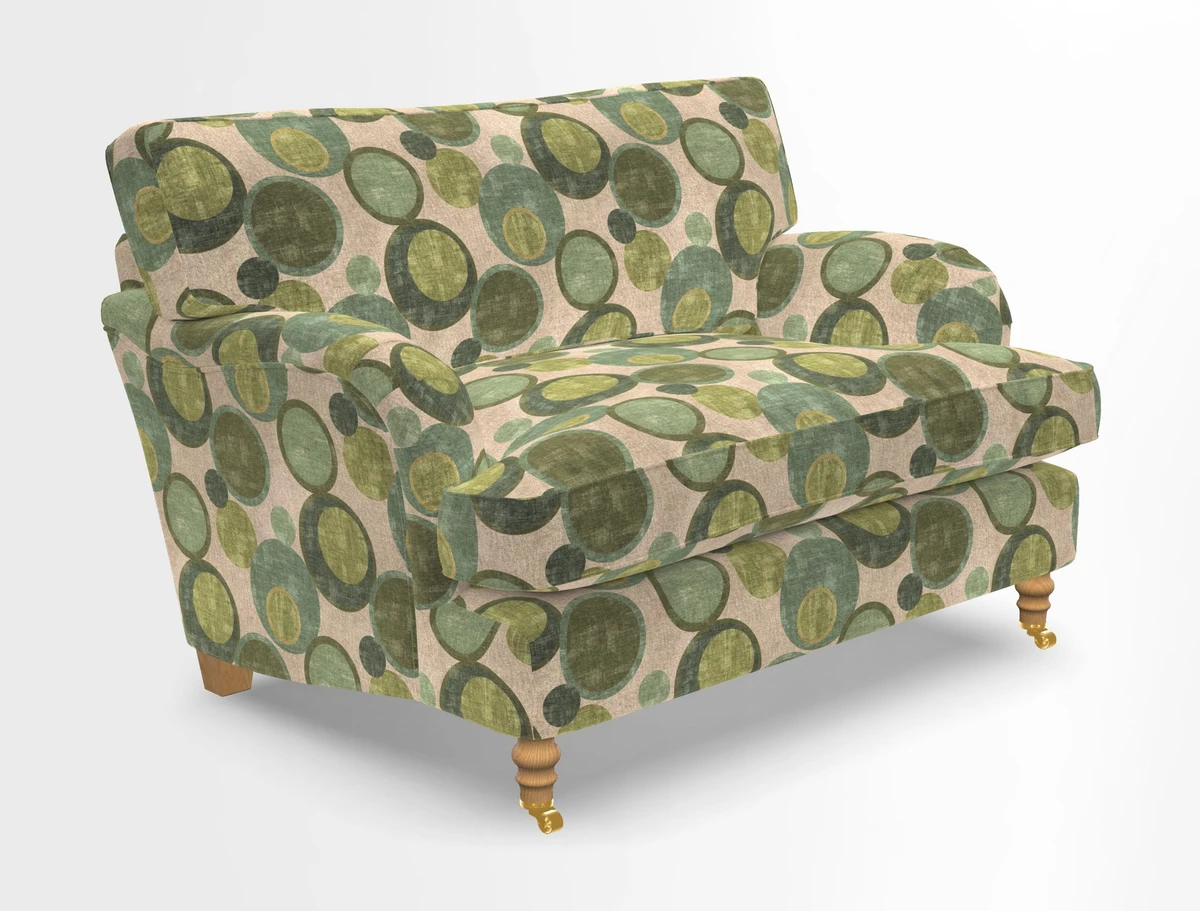 Alwinton snuggler in Lumino Velvet Wine