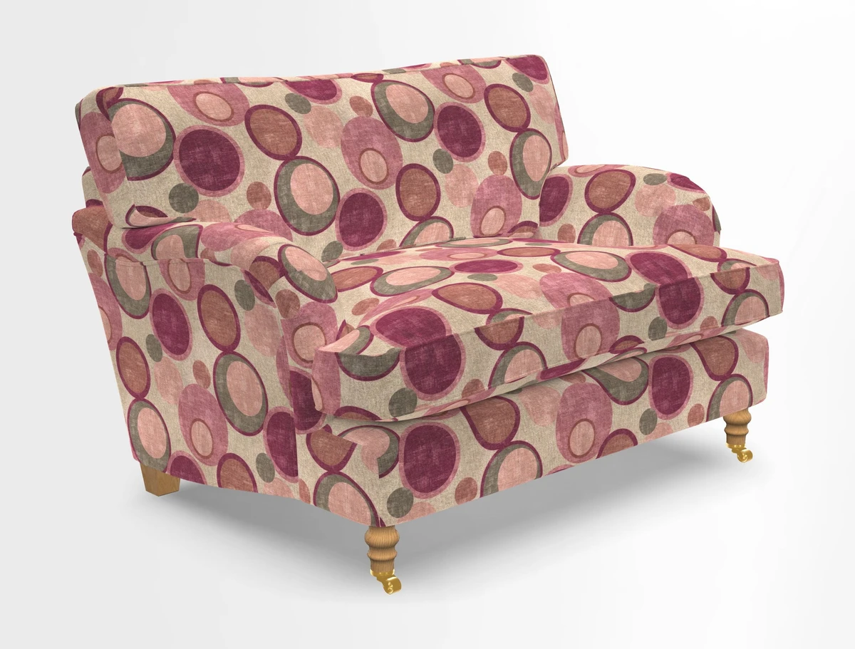Alwinton snuggler in Lumino Velvet Wine