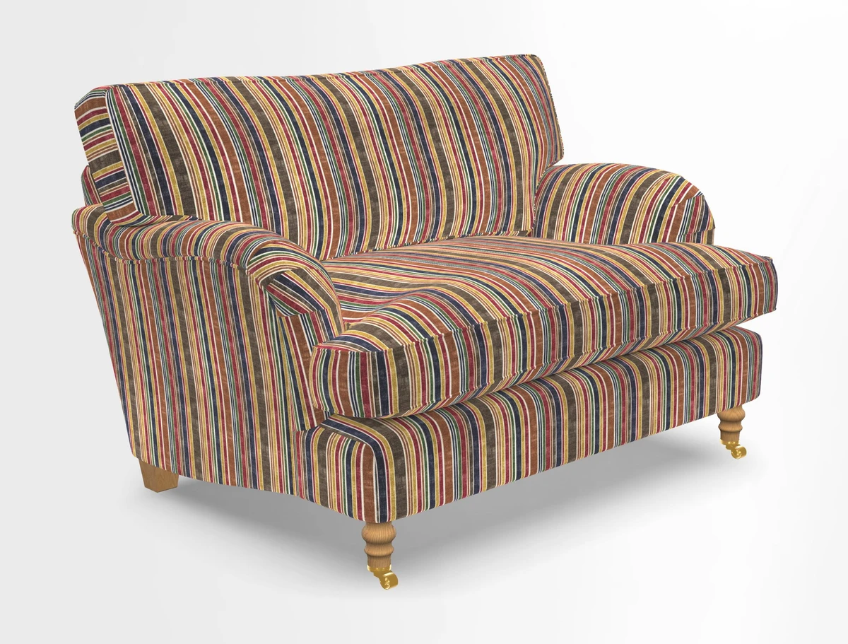 Alwinton snuggler in Lumino Velvet Wine
