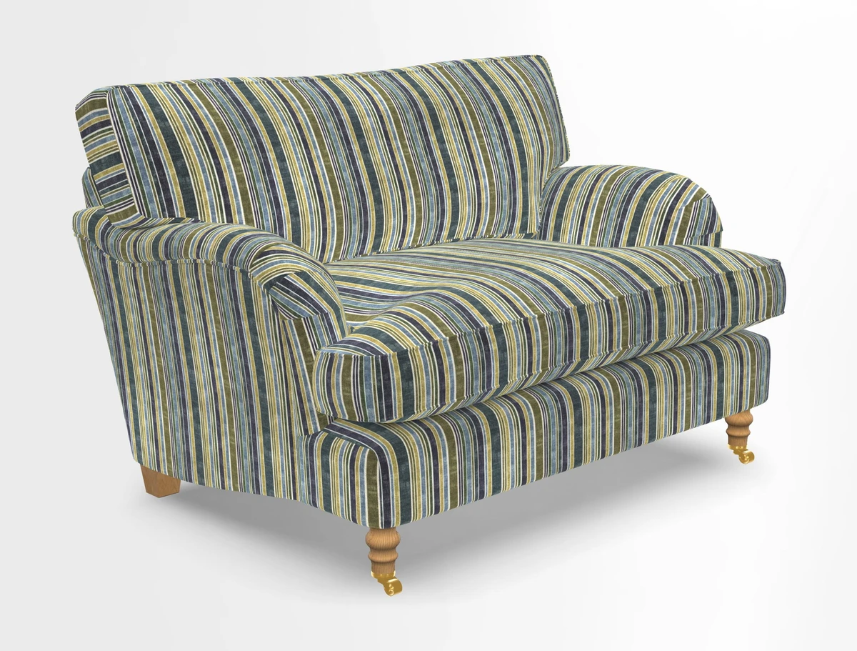 Alwinton snuggler in Lumino Velvet Wine