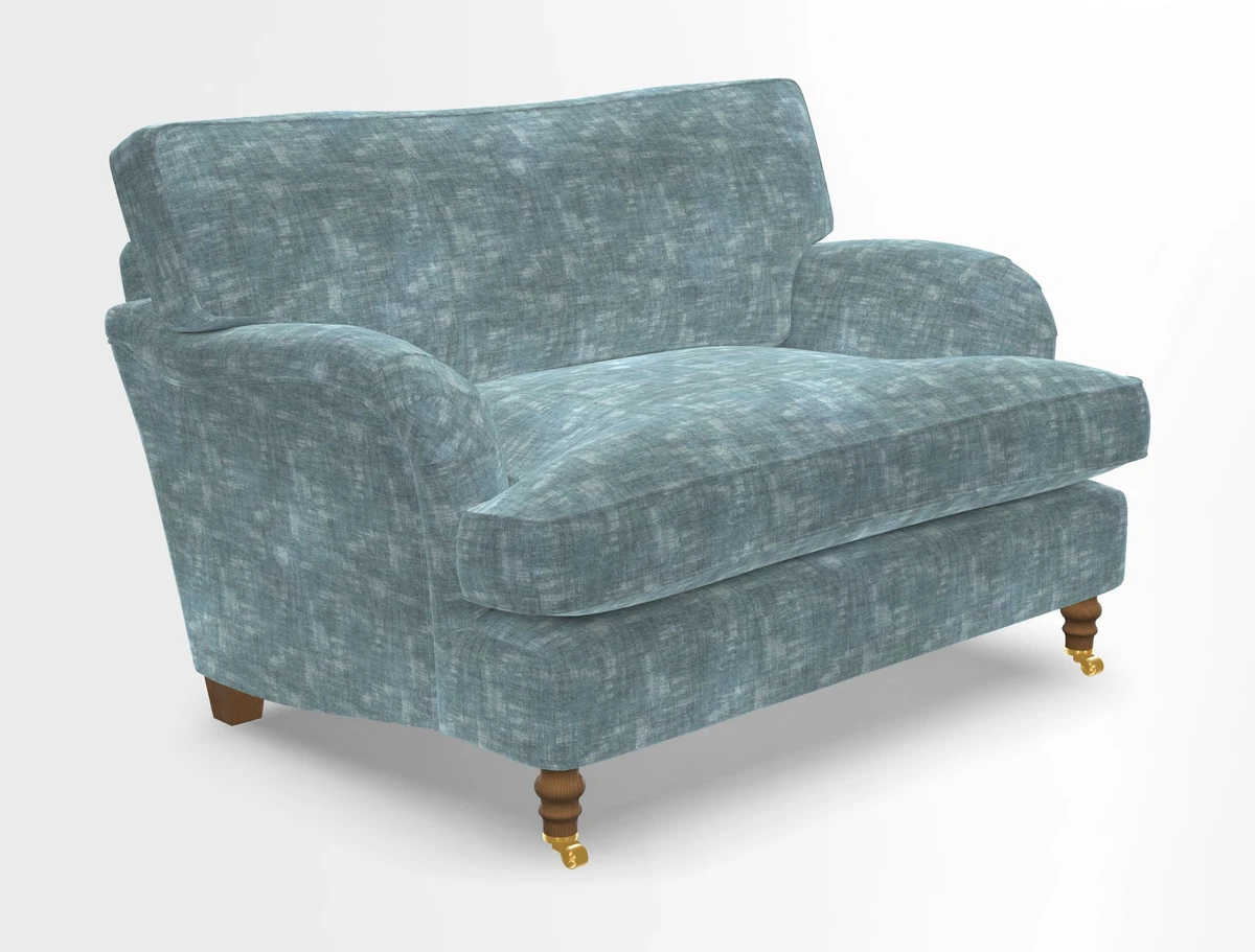 Alwinton snuggler in Lumino Velvet Wine