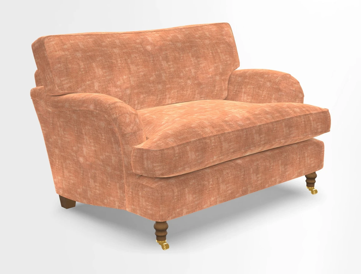 Alwinton snuggler in Lumino Velvet Wine
