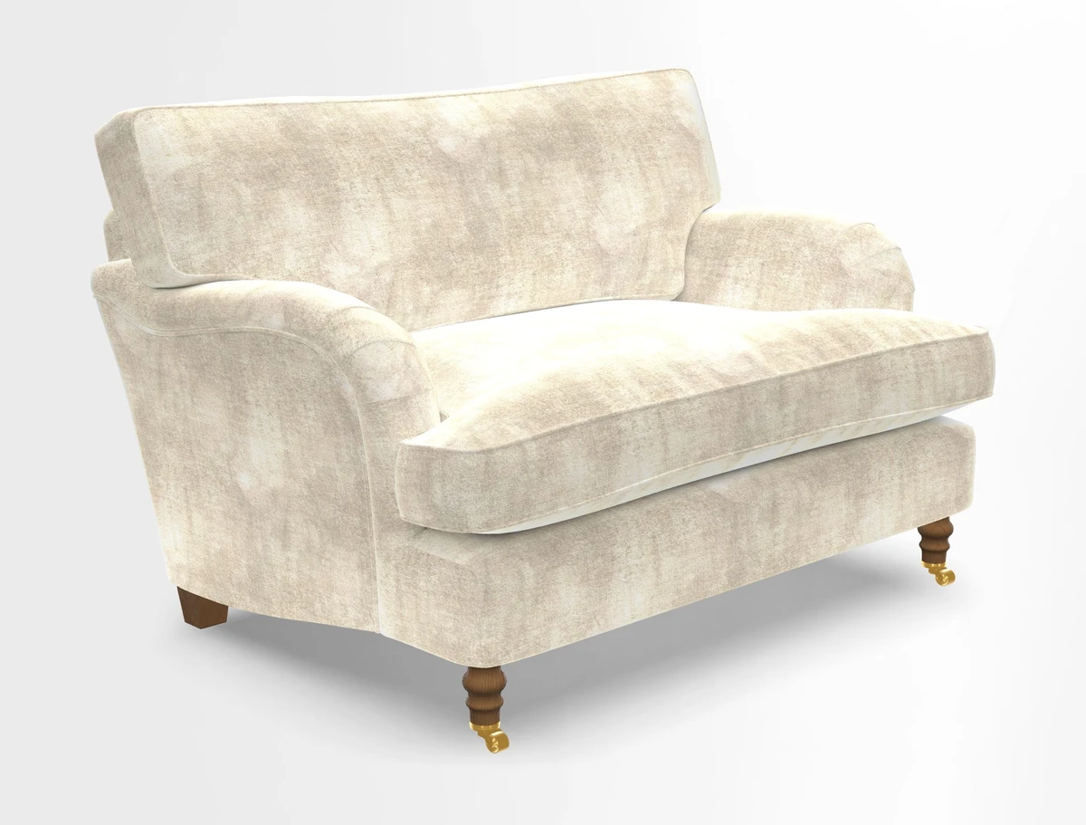 Alwinton snuggler in Lumino Velvet Wine