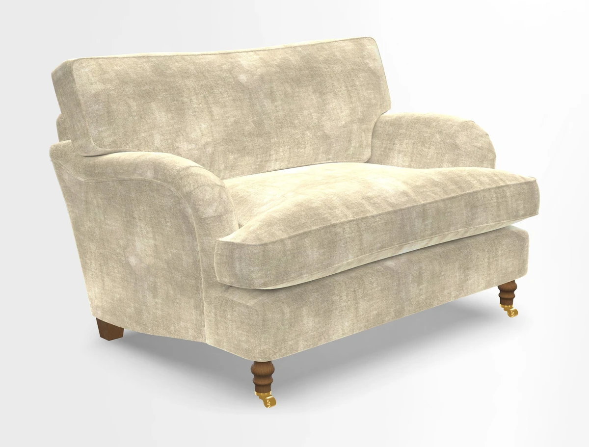 Alwinton snuggler in Lumino Velvet Wine
