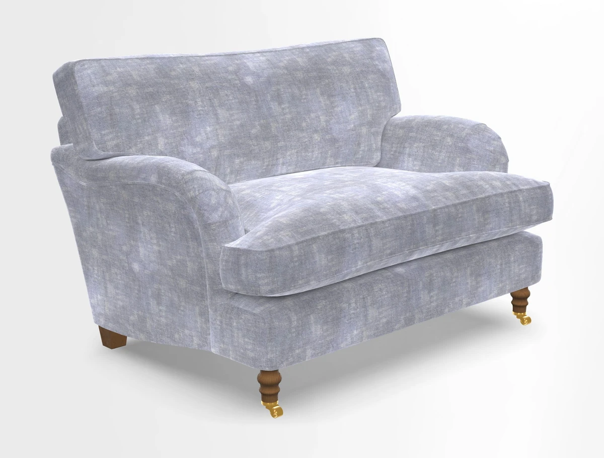 Alwinton snuggler in Lumino Velvet Wine