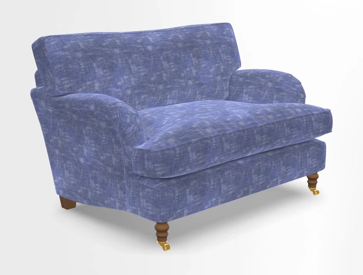 Alwinton snuggler in Lumino Velvet Wine