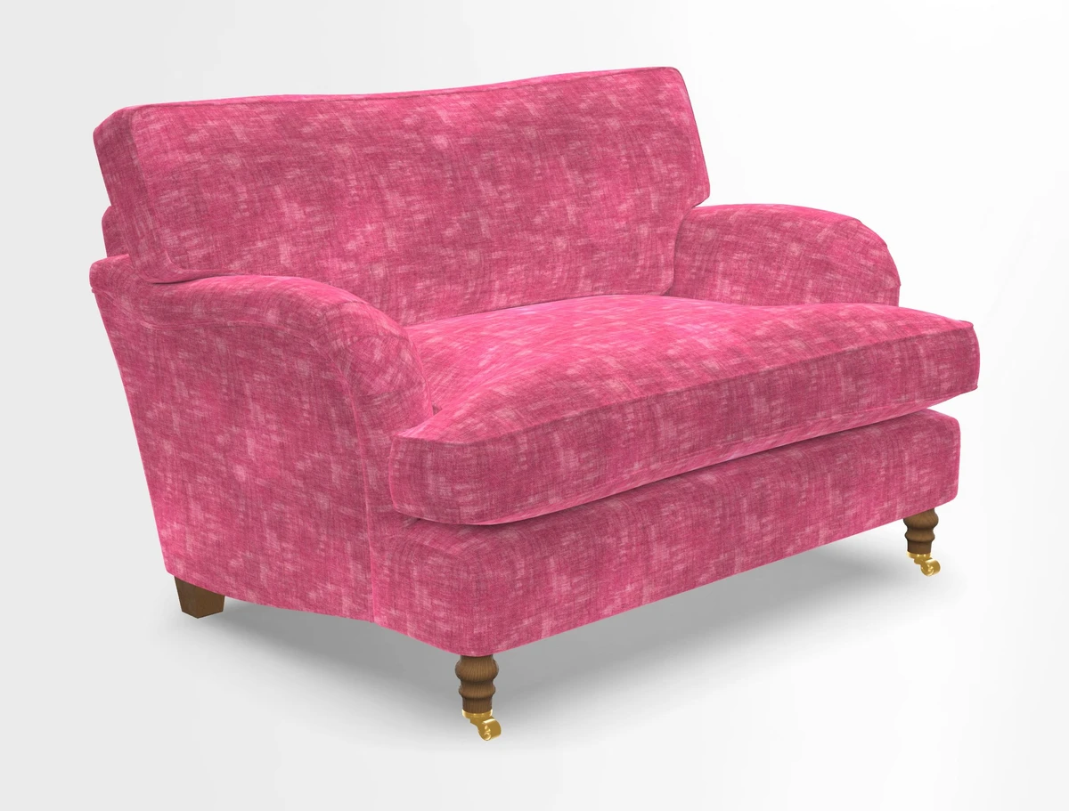 Alwinton snuggler in Lumino Velvet Wine