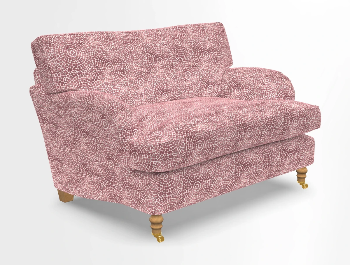 Alwinton snuggler in Lumino Velvet Wine