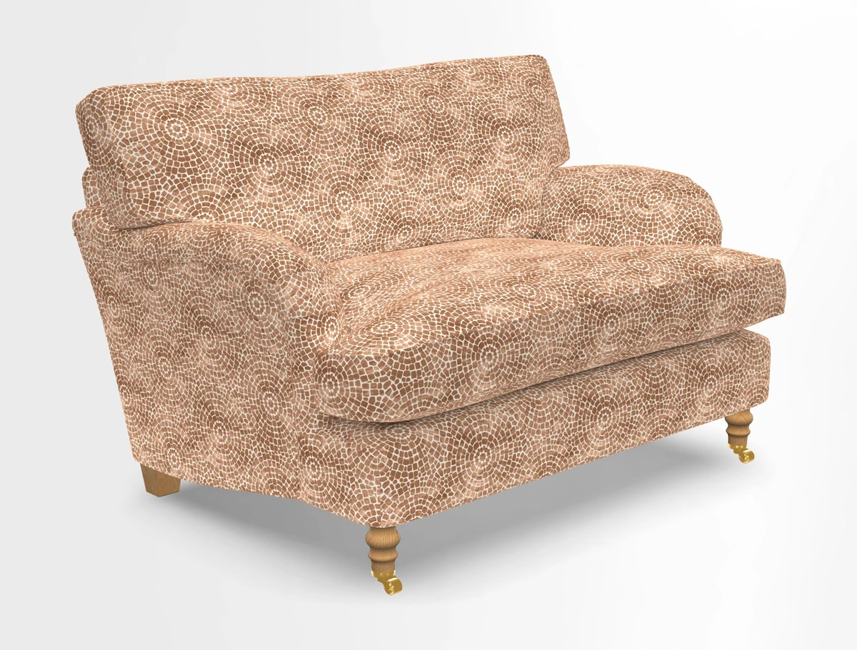 Alwinton snuggler in Lumino Velvet Wine