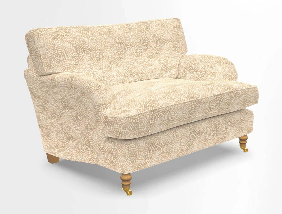 Alwinton snuggler in Lumino Velvet Wine