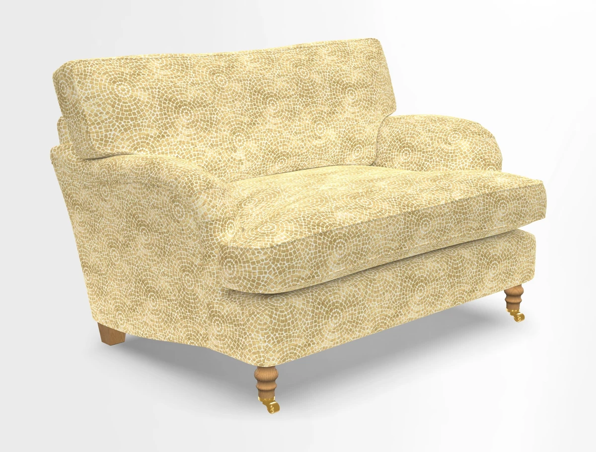 Alwinton snuggler in Lumino Velvet Wine