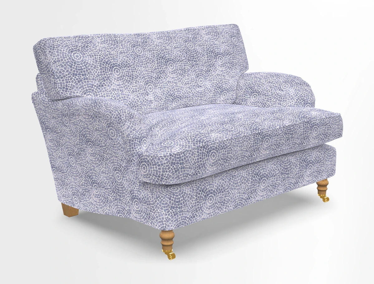 Alwinton snuggler in Lumino Velvet Wine