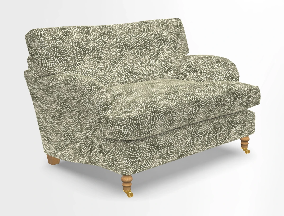 Alwinton snuggler in Lumino Velvet Wine