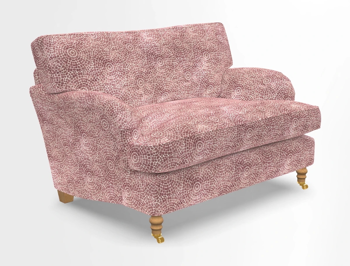 Alwinton snuggler in Lumino Velvet Wine