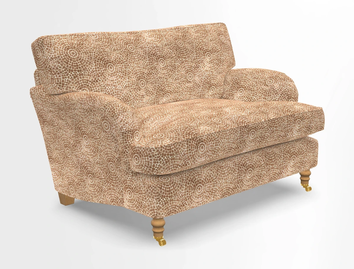 Alwinton snuggler in Lumino Velvet Wine