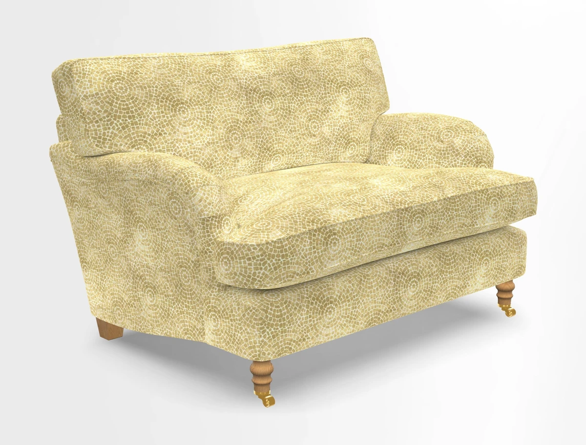 Alwinton snuggler in Lumino Velvet Wine