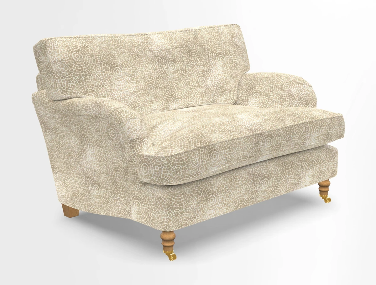 Alwinton snuggler in Lumino Velvet Wine