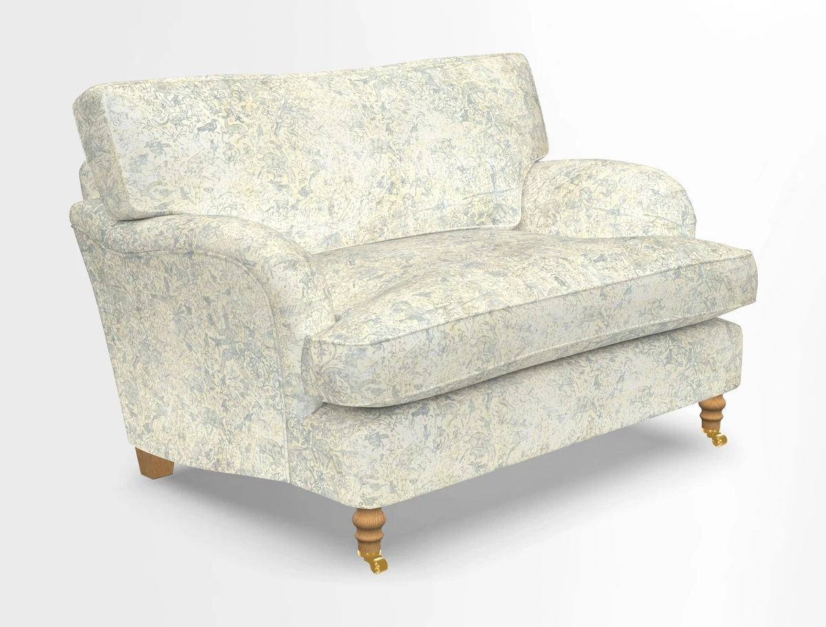 Alwinton snuggler in Lumino Velvet Wine