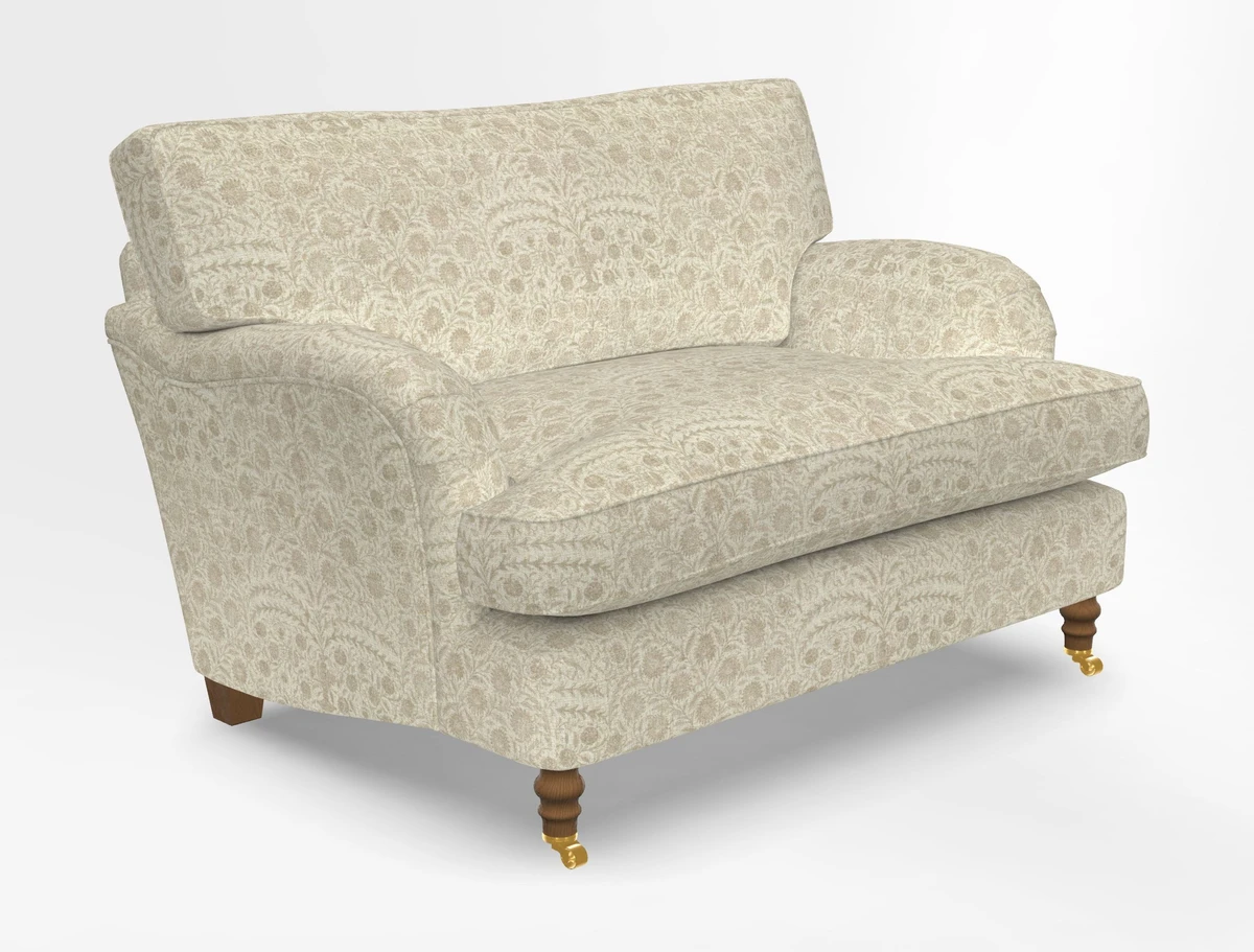 Alwinton snuggler in Lumino Velvet Wine