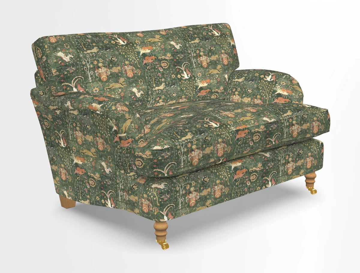 Alwinton snuggler in Lumino Velvet Wine