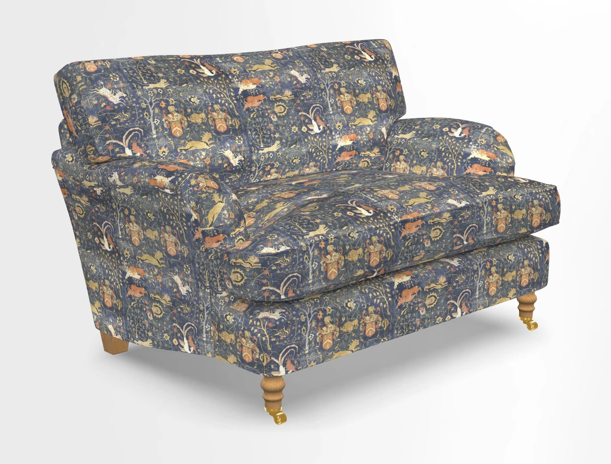 Alwinton snuggler in Lumino Velvet Wine