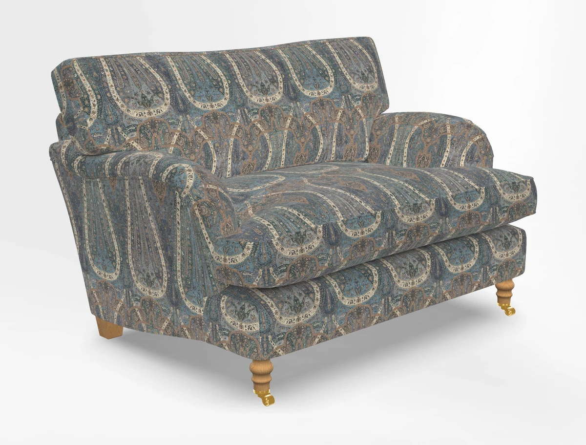 Alwinton snuggler in Lumino Velvet Wine
