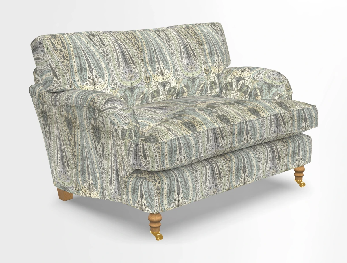 Alwinton snuggler in Lumino Velvet Wine