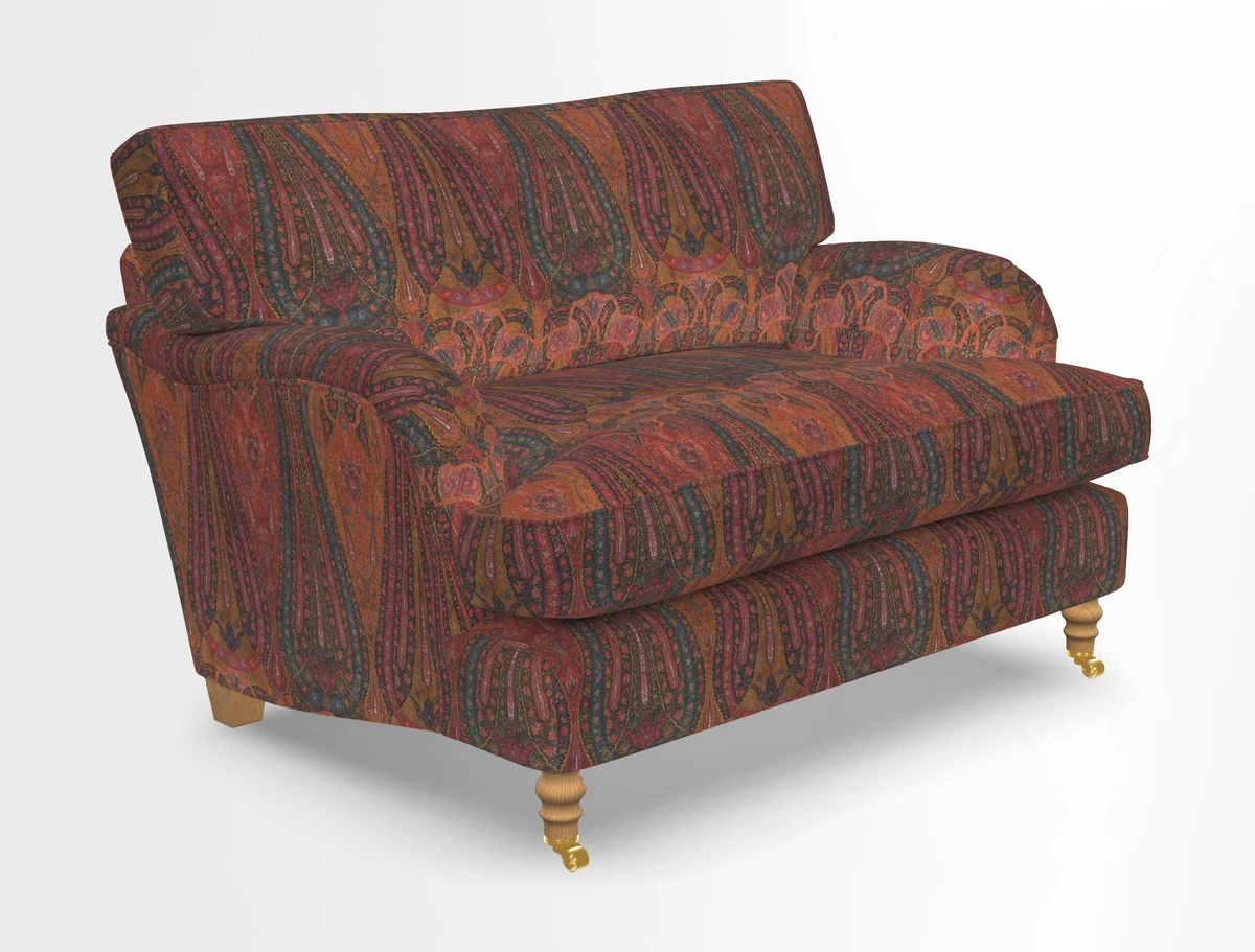 Alwinton snuggler in Lumino Velvet Wine