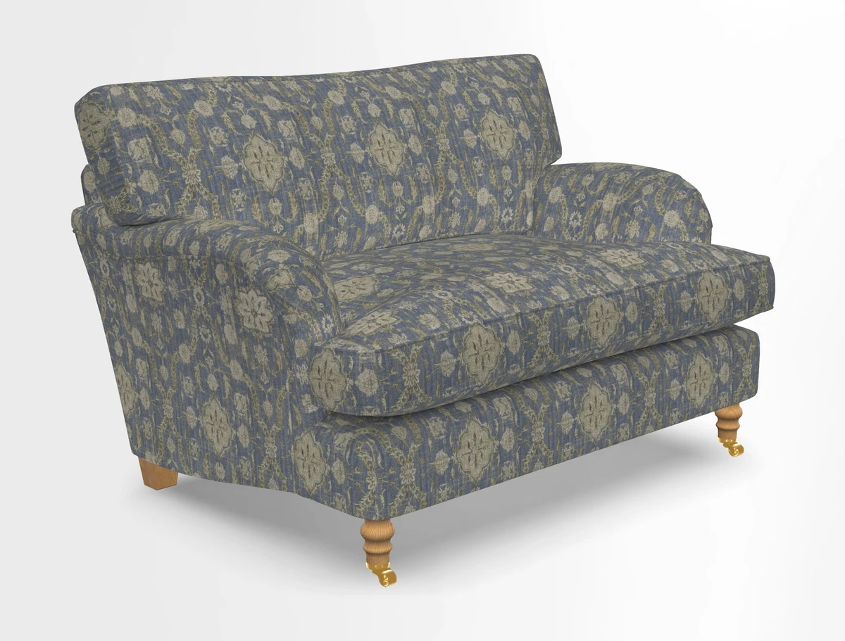Alwinton snuggler in Lumino Velvet Wine
