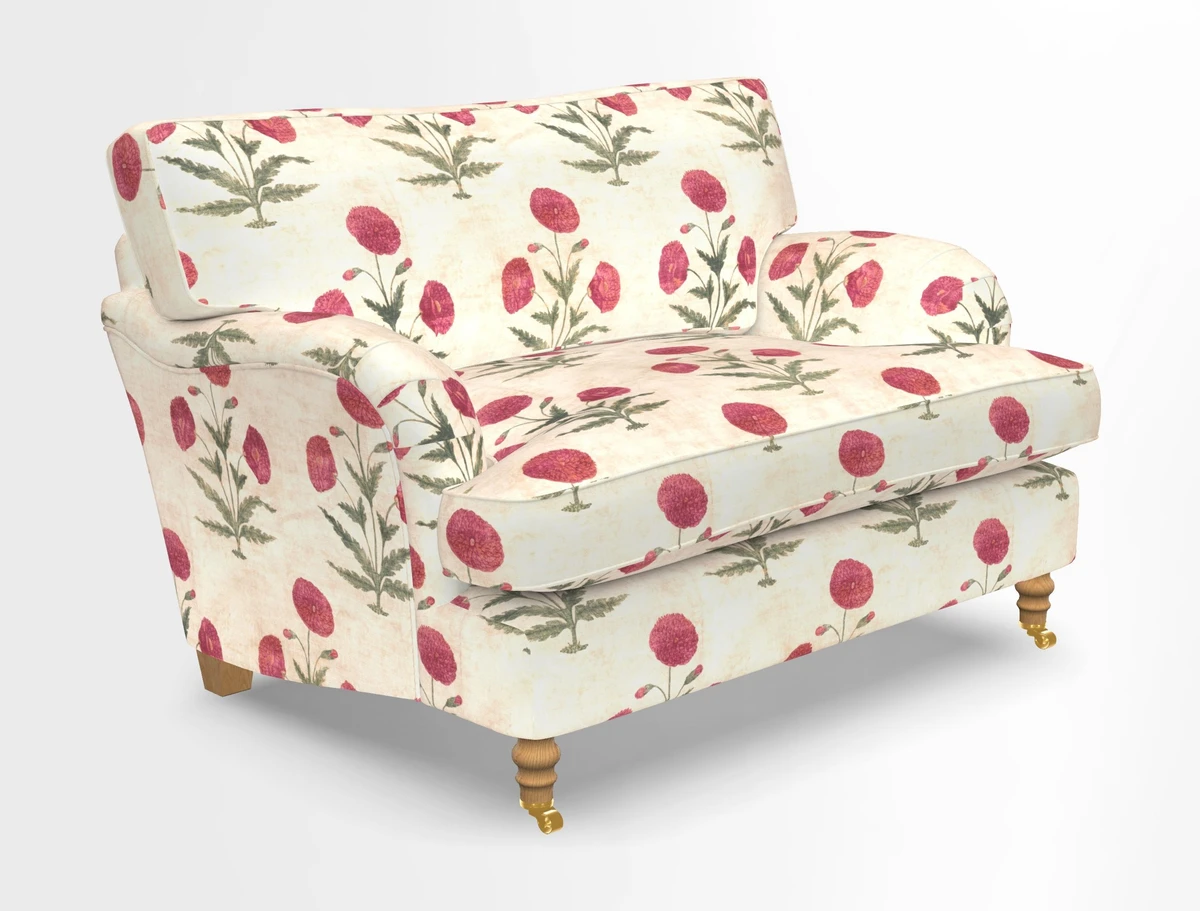 Alwinton snuggler in Lumino Velvet Wine