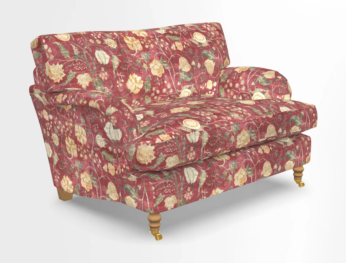 Alwinton snuggler in Lumino Velvet Wine