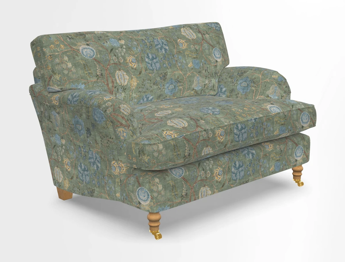 Alwinton snuggler in Lumino Velvet Wine