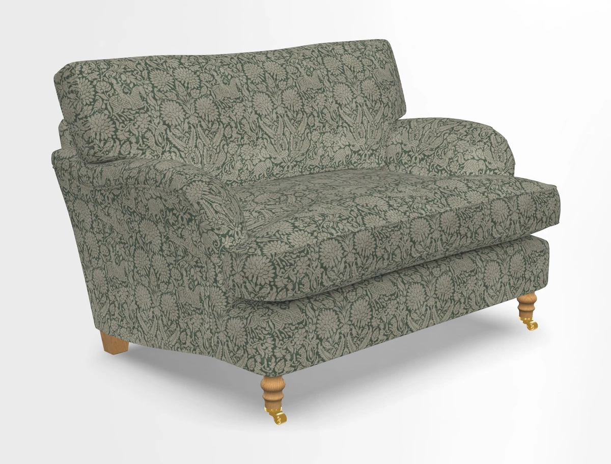 Alwinton snuggler in Lumino Velvet Wine