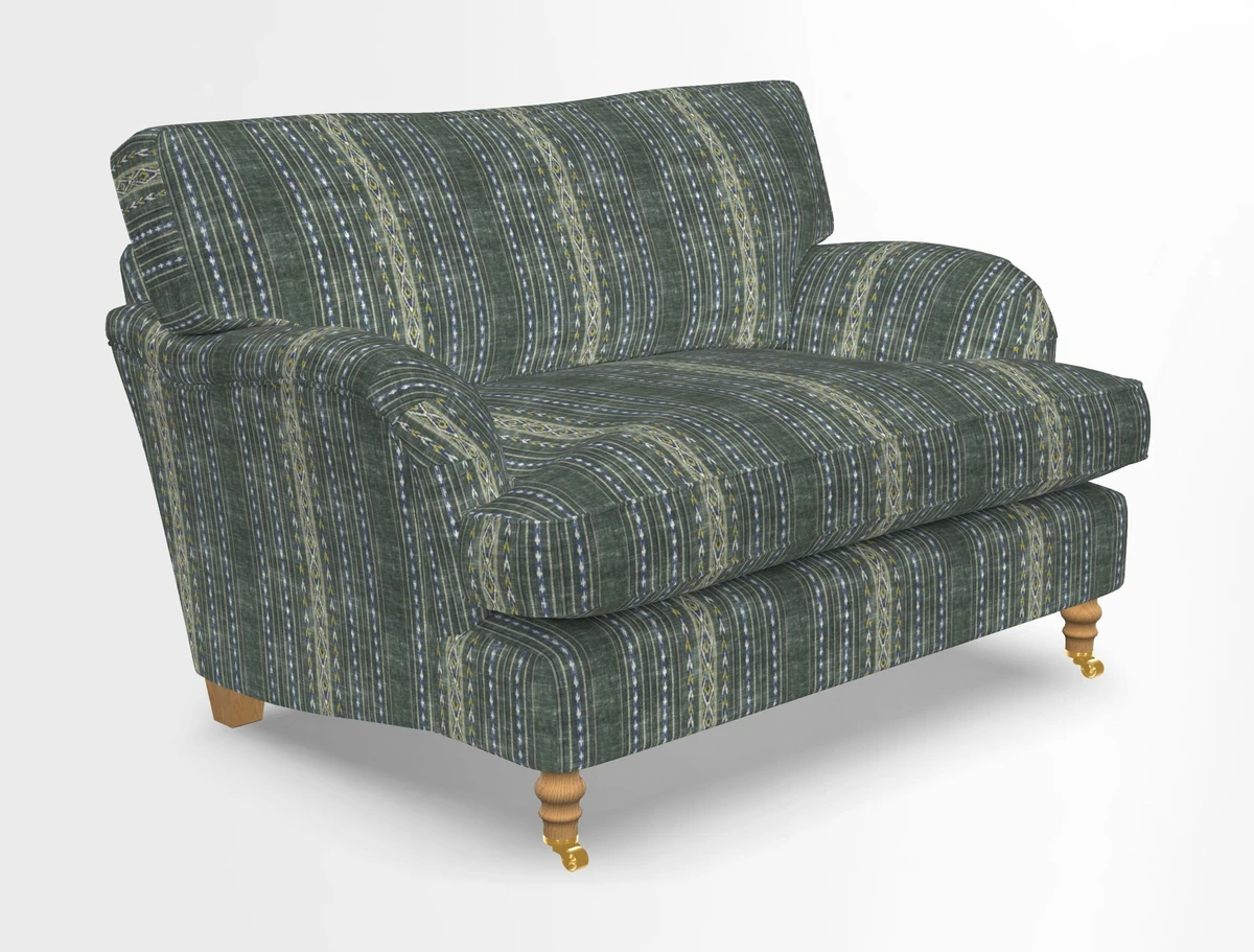 Alwinton snuggler in Lumino Velvet Wine