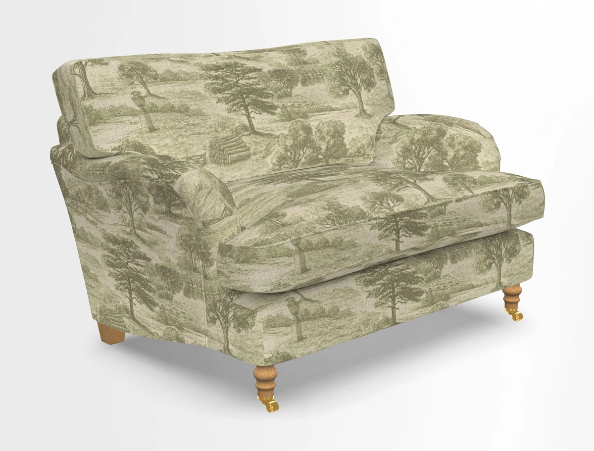 Alwinton snuggler in Lumino Velvet Wine