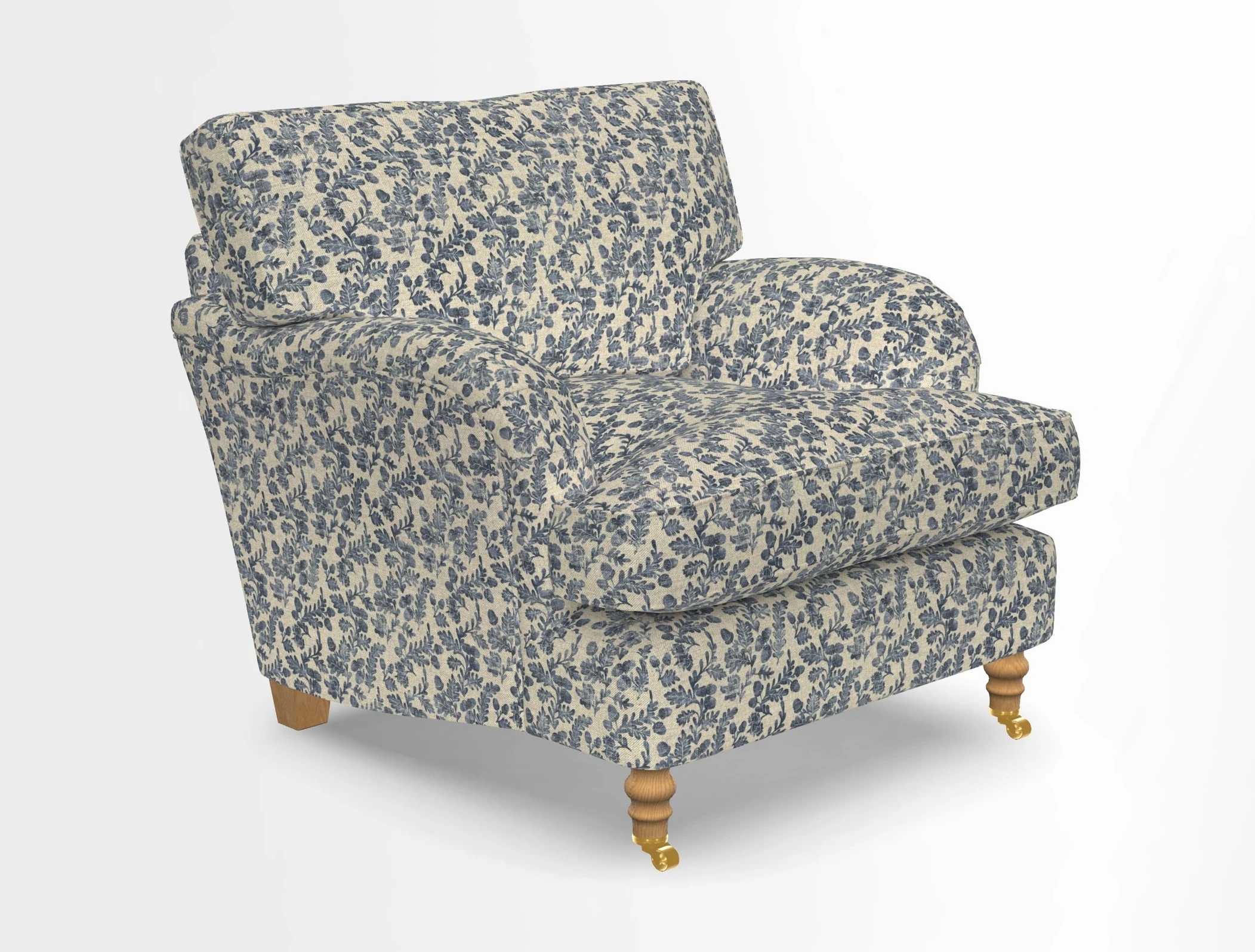 Alwinton chair in Linwood Tango Velvet Sapphire