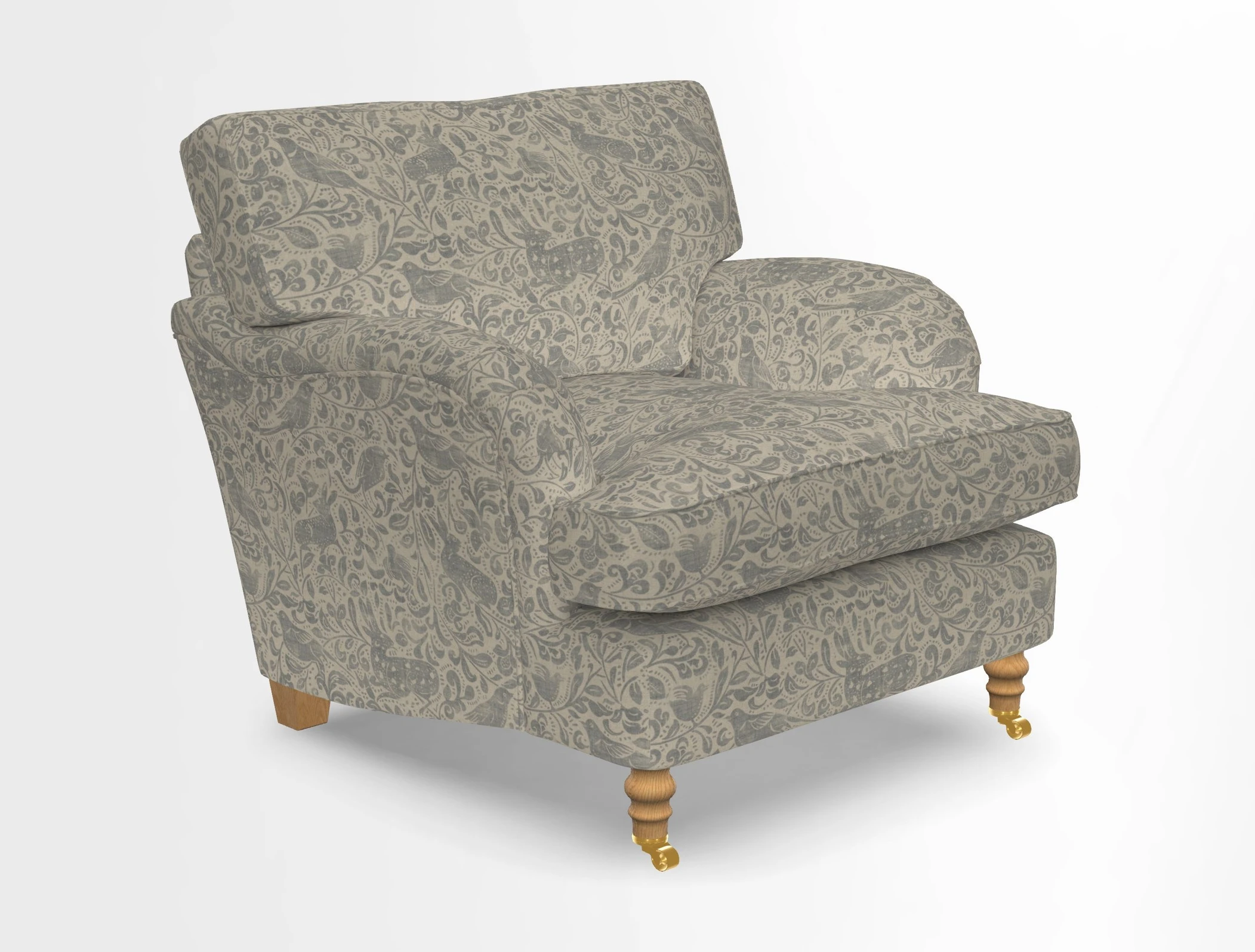 Alwinton chair in Linwood Tango Velvet Sapphire